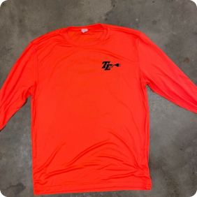 Safety Orange Dri Fit Tee Long Sleeve