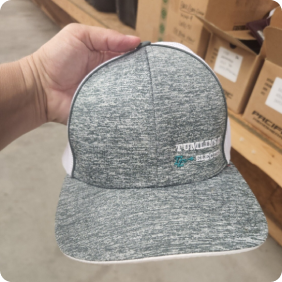 Heather Graphite Grey/White Mesh Trucker Style - Tumlinson Electric Embroidered