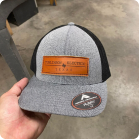 Grey/Black Mesh Trucker Style - Leather Patch - Flex Fit